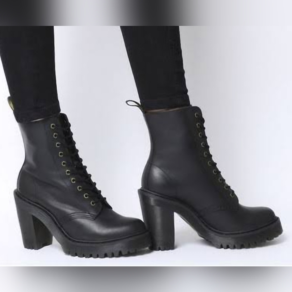 Dr. MARTENS KENDRA WOMEN'S LEATHER HEELED BOOTS